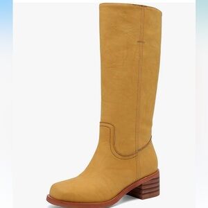 Tan faux Leather Women's Boots